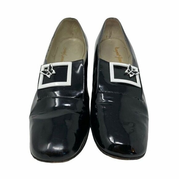 Margaret Jerrold Womens Classic Pump Block Heels 8 - Picture 4 of 8